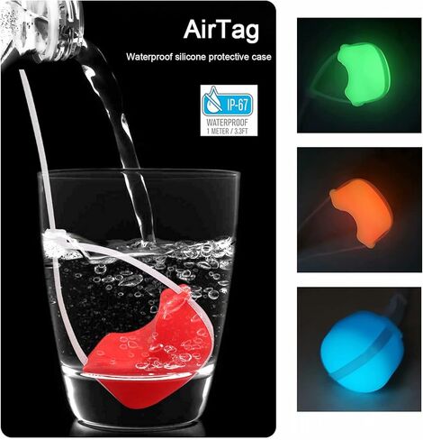 جراب من السيليكون بحلقة تثبيت على الدراجة الهوائية TCPQX AirTag، مقاوم للماء ومضاد للصدمات ومضاد للفقد لملحقات دعامة الدراجة مع طبقة واقية in Kuwait