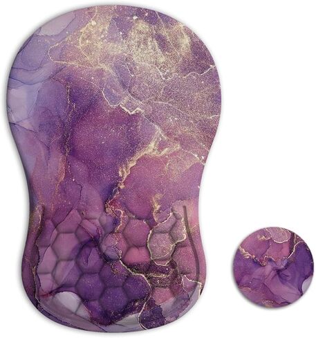 لوحة ماوس مريحة من Hiyong، دعم معصم لوحة الماوس، مسند معصم لوحة المفاتيح، إسفنج ذاكرة مريح لتخفيف الألم، لوحة ماوس مع قاعدة PU غير قابلة للانزلاق للوحة مفاتيح الكمبيوتر المكتبية والمنزل in Kuwait