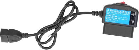 كابل طاقة Yosoo Health Gear obd، كابل محول طاقة 48 سم/18.9 بوصة obd مع زر تبديل وضع Acc حماية الجهد المنخفض مناسب لشحن هاتف كاميرا داش in Saudi Arabia