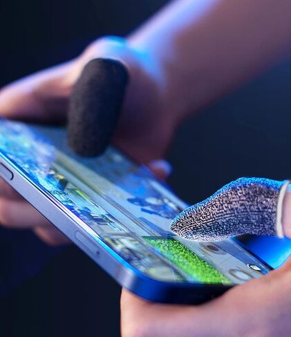 مومو فلاي اغطية اصابع للالعاب مصنوعة من الالياف الفضية بنسبة 60% (6 عبوات) مضادة لازالة الشاشات التي تعمل باللمس وجيدة التهوية ومضادة للعرق لتصوير الاطلاق على الهاتف المحمول للعبة بابجي in Kuwait