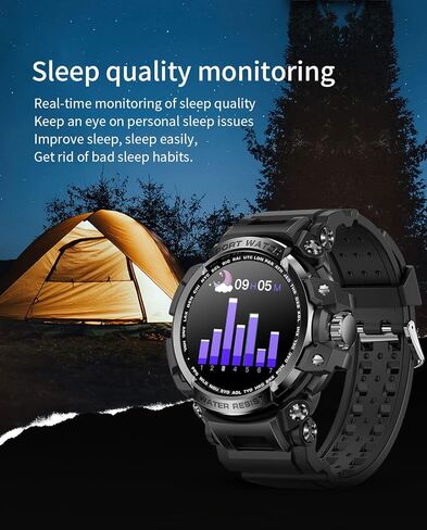 ساعات ذكية للنساء والرجال، ساعة ذكية مع ضغط الدم، مراقب أكسجين الدم، جهاز تتبع اللياقة البدنية المقاوم للماء IP68، شاشة 1.32 بوصة عالية الدقة لمراقبة النوم، ساعة تتبع الصحة لنظام iOS وأندرويد (أخضر) in Kuwait