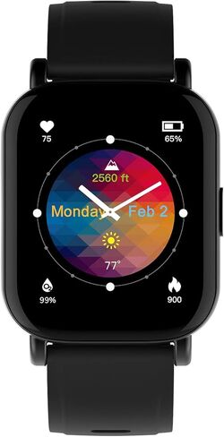 3Plus Vibe Pro Watch Series 1.78in شاشة AMOLED كبيرة تعمل باللمس، الصحة واللياقة البدنية، بطارية تدوم 21 يومًا، ساعة ذكية لتعقب النوم، BO2، معدل ضربات القلب، مقاومة للماء 5ATM in Kuwait