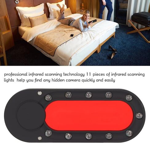 جوينك كاشف كاميرا التجسس الخفية، كاشف كاميرا شخصية مخفية محمول ومسح بالاشعة تحت الحمراء، 11 مصباح بالاشعة تحت الحمراء من النوع C كاشف مضاد للمراقبة in Kuwait
