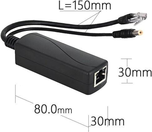 ANVISION Active 48V to 12V PoE Splitter Adapter, IEEE 802.3af Compliant 10/100Mbps, DC 12V Output in Saudi Arabia