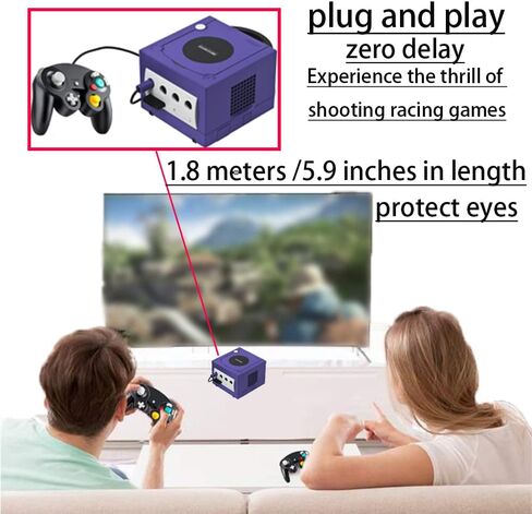 Luklihe Gamecube Controller,ngc wired game controllerfor Compatible with Nintendo Wii Black in Saudi Arabia