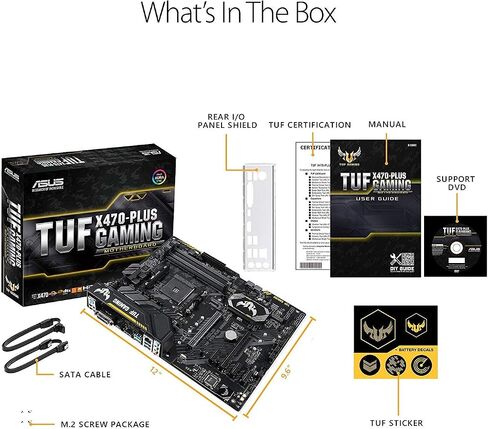 ASUS TUF X470-Plus Gaming AMD Ryzen 2 AM4 DDR4 HDMI DVI M.2 ATX Motherboard in Saudi Arabia