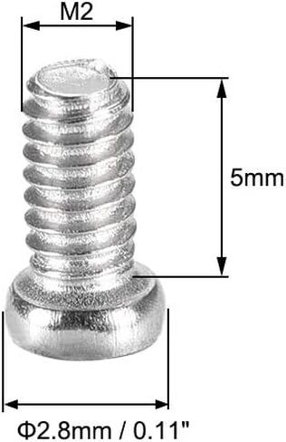 Uxcell M2x6mm فيليبس برغي السحابة أسود 2.8x1.1 مللي متر برغي رئيس لأجهزة الكمبيوتر المحمول PC TV مروحة التبديل 100 قطعة in Kuwait