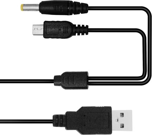 سكور ميكوكو كيبل شاحن PSP، شاحن محمول 2 في 1 لجهاز بلاي ستيشن بي اس بي، كيبل بيانات USB وسلك شحن بديل لوحدة تحكم سوني PSP 1000 2000 3000 - 4 قدم in Saudi Arabia