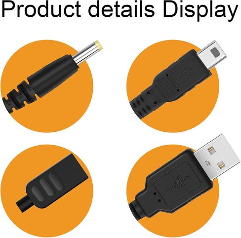 سكور ميكوكو كيبل شاحن PSP، شاحن محمول 2 في 1 لجهاز بلاي ستيشن بي اس بي، كيبل بيانات USB وسلك شحن بديل لوحدة تحكم سوني PSP 1000 2000 3000 - 4 قدم in Saudi Arabia