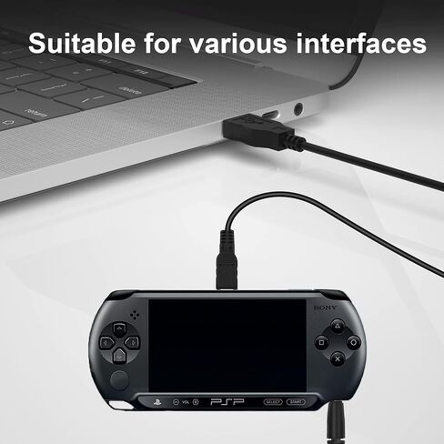 سكور ميكوكو كيبل شاحن PSP، شاحن محمول 2 في 1 لجهاز بلاي ستيشن بي اس بي، كيبل بيانات USB وسلك شحن بديل لوحدة تحكم سوني PSP 1000 2000 3000 - 4 قدم in Saudi Arabia
