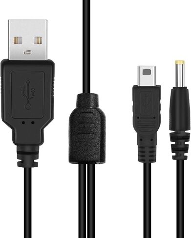 سكور ميكوكو كيبل شاحن PSP، شاحن محمول 2 في 1 لجهاز بلاي ستيشن بي اس بي، كيبل بيانات USB وسلك شحن بديل لوحدة تحكم سوني PSP 1000 2000 3000 - 4 قدم in Saudi Arabia