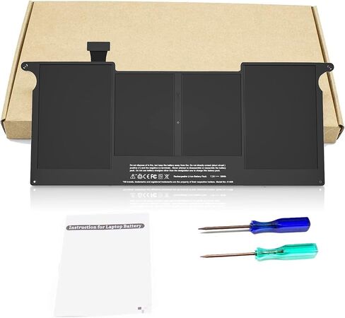 بطارية POWERWOO A1465، A1406 A1370 A1495 بطارية بديلة لأجهزة الكمبيوتر المحمول MacBook Air 11 بوصة (منتصف 2011 2012 2013 أوائل 2014 إصدار 2015) - أداء عالي [39Wh/7.6V/5100mAh] in Saudi Arabia