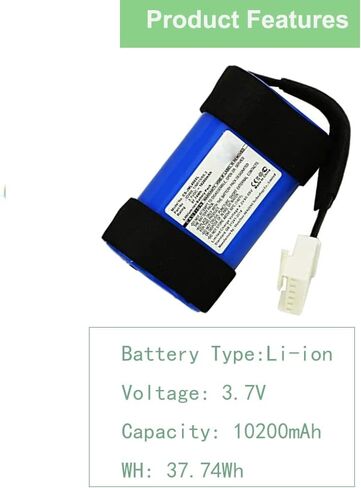 Palowextra 3.7V 10200mAh Battery Replacement for JBL Charge 4, Charge 4J, JBLCHARGE4BLUAM Speaker,1INR19/66-3, ID998, SUN-INTE-118 in Saudi Arabia