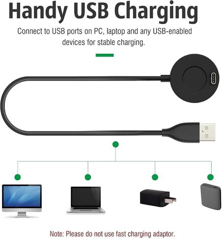 Charger Compatible for Garmin Fenix 5/5S/5X, Fenix 6/6S/6X, Fenix 7/7S/7X, Fenix 8 Charger Charging Stand, Charging Dock Station Cradle Holder with 1m USB Cable for Vivoactive 3/4/5/6 Smartwatch in Kuwait