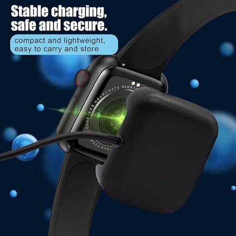 Zunate Smart Watch Charger, Watch Wireless Charging Cable Cord, Charger for Color Sports Smartwatch, Portable USB Charging Cable Compatible with Hw22 HW19 in Saudi Arabia