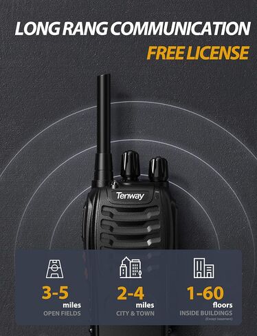 Walkie Talkies FRS Two Way Radio for Adults Long Range with Earpiece,VOX Handfree walkie Talkie Rechargeable with Type-c Charging, License Free Portable Two Way radios(2 Pack) in Saudi Arabia