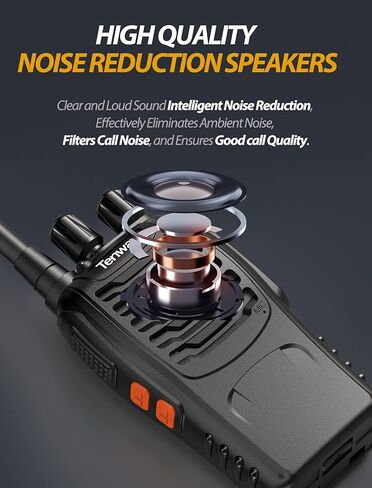 Walkie Talkies FRS Two Way Radio for Adults Long Range with Earpiece,VOX Handfree walkie Talkie Rechargeable with Type-c Charging, License Free Portable Two Way radios(2 Pack) in Saudi Arabia