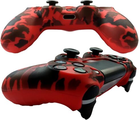 Hikfly Silicone Gel Controller Cover Skin Protector Compatible for PlayStation 4 PS4/PS4 Slim/PS4 Pro Controller (1 x Controller Cover with 8 x FPS Pro Thumb Grip Caps)(Blue) in Saudi Arabia