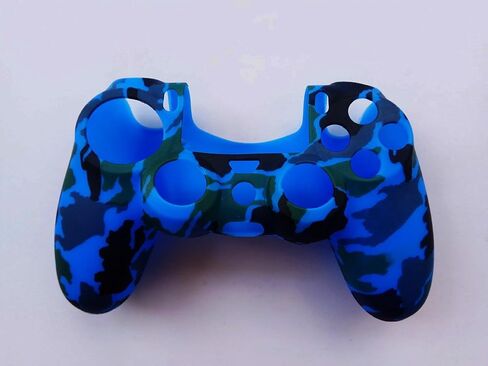 Hikfly Silicone Gel Controller Cover Skin Protector Compatible for PlayStation 4 PS4/PS4 Slim/PS4 Pro Controller (1 x Controller Cover with 8 x FPS Pro Thumb Grip Caps)(Blue) in Saudi Arabia