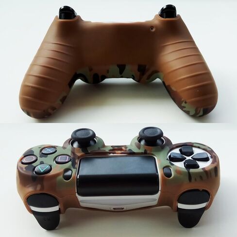 Hikfly Silicone Gel Controller Cover Skin Protector Compatible for PlayStation 4 PS4/PS4 Slim/PS4 Pro Controller (1 x Controller Cover with 8 x FPS Pro Thumb Grip Caps)(Blue) in Saudi Arabia
