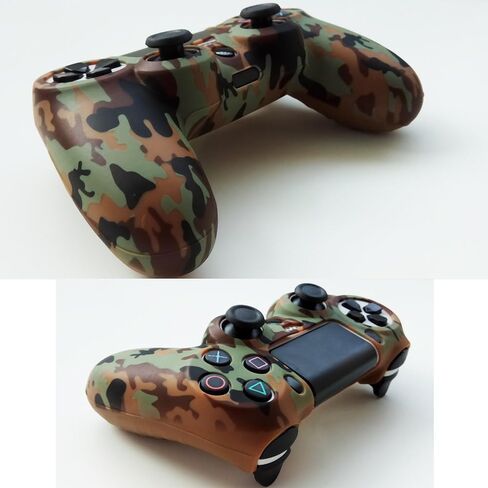 Hikfly Silicone Gel Controller Cover Skin Protector Compatible for PlayStation 4 PS4/PS4 Slim/PS4 Pro Controller (1 x Controller Cover with 8 x FPS Pro Thumb Grip Caps)(Blue) in Saudi Arabia