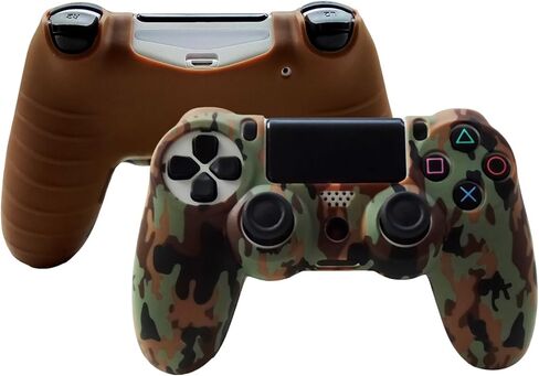Hikfly Silicone Gel Controller Cover Skin Protector Compatible for PlayStation 4 PS4/PS4 Slim/PS4 Pro Controller (1 x Controller Cover with 8 x FPS Pro Thumb Grip Caps)(Blue) in Saudi Arabia