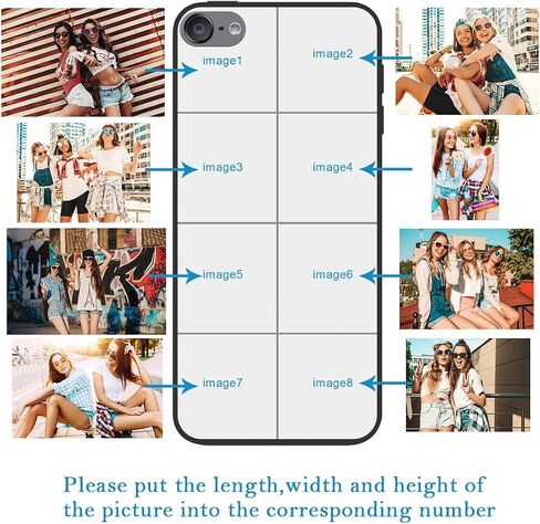 Custom Phone Case for iPod Touch 5/6/7,Customized Personalized Multi-Picture Collage Photos Cover Anti-Scratch Shock-Resistant Soft Protective TPU Phone Case in Saudi Arabia