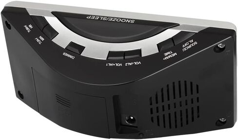 راديو منبه HANNLOMAX HX-148CR، راديو PLL FM، منبه مزدوج، شاشة LED خضراء 1.4 بوصة، منفذ USB لشحن 2.1 أمبير. in Saudi Arabia