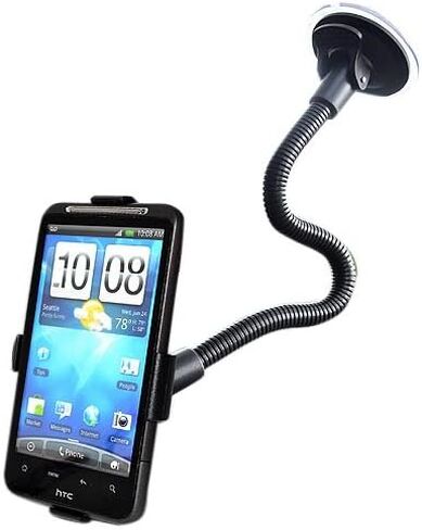 حامل السيارة Amzer Gooseneck مقاس 13 بوصة لهاتف HTC Inspire 4G - أسود in Kuwait