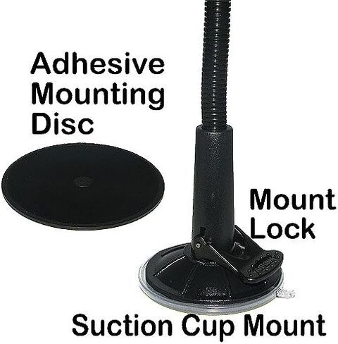 حامل السيارة Amzer Gooseneck مقاس 13 بوصة لهاتف HTC Inspire 4G - أسود in Kuwait