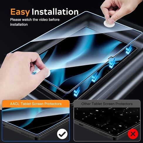 واقي شاشة AACL لهاتف Samsung Galaxy Tab S9 Ultra مقاس 14.6 بوصة، واقي شاشة لجهاز Tab S9 Ultra/Tab S8 Ultra، [سهل التركيب] [مضاد للخدش] [عبوة من قطعتين] in Kuwait