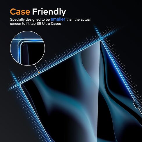 واقي شاشة AACL لهاتف Samsung Galaxy Tab S9 Ultra مقاس 14.6 بوصة، واقي شاشة لجهاز Tab S9 Ultra/Tab S8 Ultra، [سهل التركيب] [مضاد للخدش] [عبوة من قطعتين] in Kuwait