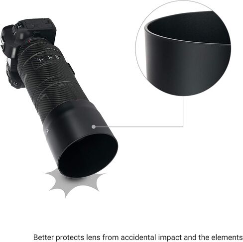 JJC Lens Hood for Canon RF 85mm f/2 Macro is STM Lens, Replaces ET-77 Hood | Reversible, Supports 67mm Filter/Lens Cap, Reduces Lens Flare & Anti-Scratches, Durable ABS in Saudi Arabia