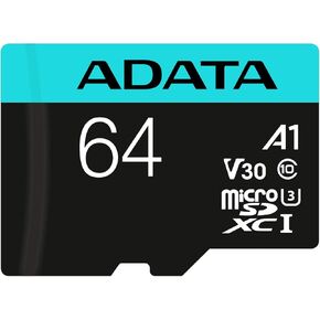 بطاقة ذاكرة ADATA Premier Pro microSDXC/SDHC UHS-I بسعة 256 جيجابايت مع محول - C10، U3، V30، 4K، A2، Micro SD - AUSDX256GUI3V30SA2-RA1 (256 جيجابايت) in Kuwait