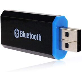 محول استقبال بلوتوث USB محول صوت لاسلكي 3.5 ملم مجموعة استقبال موسيقى للسيارة لنظام صوت ستيريو للمنزل/السيارة، مكبرات صوت محمولة، (مدخل Aux) مع كابل 3.5 ملم (أسود)...