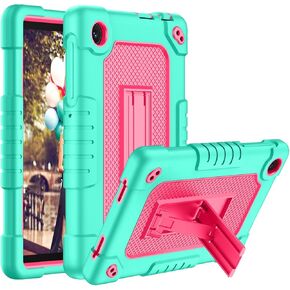 Doemoil for TCL TAB 8 WiFi 9132X/for TCL TAB 8 LE 9137W حافظة كمبيوتر لوحي من مطاط السيليكون الناعم بغطاء خلفي صديق للأطفال مدمج في حزام الكتف لـ TCL TAB 8 WiFi/TCL TAB 8 LE (أسود + أسود) in Kuwait