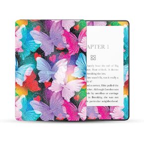 MightySkins Glossy Glitter Skin Compatible with Amazon Kindle Paperwhite 5 6.8-inch 11th Gen (2021) Full Wrap - Prismatic Butterflies | High-Gloss Glitter Finish | Easy to Apply | Made in The USA in Kuwait