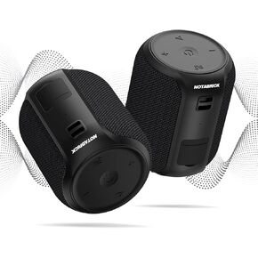 NOTABRICK 【2PCS】 Bluetooth Speakers,Portable Wireless Speaker with 15W (30W) Stereo Sound, Active Extra Bass, IPX6 Waterproof Shower Speaker, Double Pairing, for Party, Home Theater, Game Theater in Kuwait