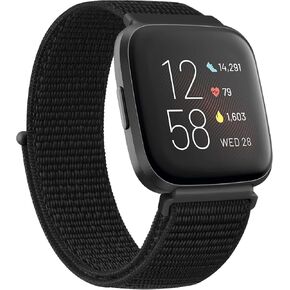 أربطة نايلون لـ Fitbit Versa 2 Bands للنساء والرجال، أساور معصم بديلة رياضية ناعمة قابلة للتنفس لـ Fitbit Versa 2 / Fitbit Versa/Versa Lite/Versa SE