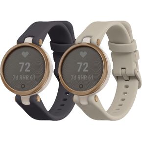 أحزمة kwmobile متوافقة مع أحزمة Garmin Lily الرياضية - 2X أحزمة ساعة بديلة من السيليكون - لافندر/بيج in Kuwait