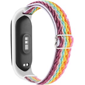 Adjustable Elastic Nylon Straps Compatible with Xiaomi Mi Band 6/Xiaomi Mi Band 5/Xiaomi Mi Band 4/Xiaomi Mi Band 3, Soft Breathable Sport Replacement Wristband for Women Men