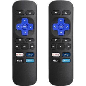 تم استبدال جهاز التحكم عن بعد فقط لـ Roku Box، متوافق مع Roku (HD، LT، XS، XD)، لـ Roku Express، لـ Roku Premiere (ليس لـ Roku Stick وRoku TV) (عبوة من قطعتين) in Kuwait