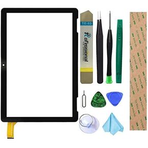 استبدال الشاشة السوداء لـ Onn 10.1 بوصة 2020 2APUQW1027 موديل 100011886، زجاج محول رقمي لشاشة تعمل باللمس لـ Onn 10.1 بوصة مع مجموعات أدوات الإصلاح (لا تتضمن شاشة LCD) in Kuwait