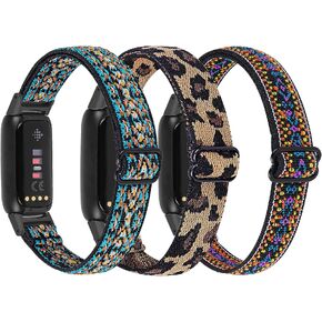 Nigaee 3 عبوات من الأربطة المرنة القابلة للتعديل وأشرطة السيليكون من الدانتيل المتوافقة مع Fitbit Luxe، والأشرطة الرياضية القابلة للتمدد من النايلون، واستبدال الأشرطة القماشية الناعمة القابلة للتنفس وأساور المعصم الرفيعة من السيليكون لتتبع اللياقة البدنية in Kuwait