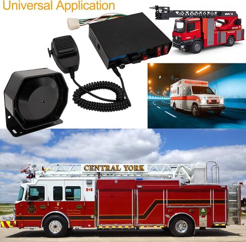 PA System for Trucks, Police Sirens for Vehicles and Police PA System for Cars Include PA Speaker, Mic System, Vehicle Siren box and 8 Tones 200-Watt Emergency Warning Siren in Saudi Arabia
