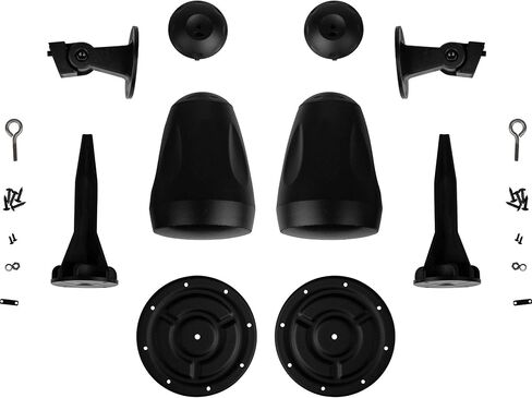 Dayton Audio WP65BT 6-1/2 بوصة IP66 زوج مكبرات صوت متدلية داخلية/خارجية 70 فولت/100 فولت 8 أوم أسود in Saudi Arabia