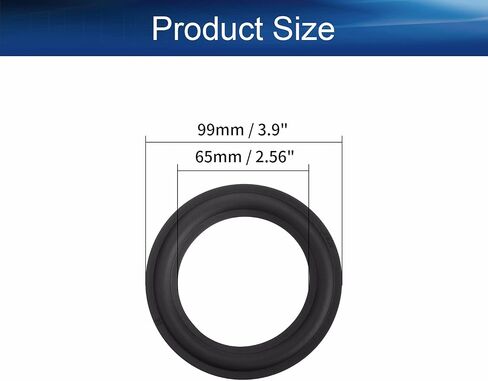 Heyiarbeit 4 Inch Speaker Rubber Edge Surround Rings Replacement Parts for Speaker Repair or DIY 2pcs in Saudi Arabia