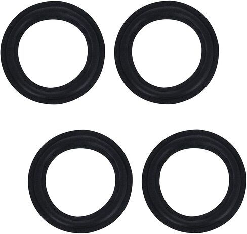 Heyiarbeit 4 Inch Speaker Rubber Edge Surround Rings Replacement Parts for Speaker Repair or DIY 2pcs in Saudi Arabia