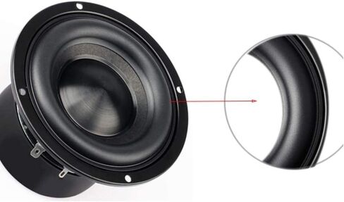 Heyiarbeit 4 Inch Speaker Rubber Edge Surround Rings Replacement Parts for Speaker Repair or DIY 2pcs in Saudi Arabia