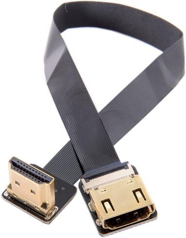 كابل مسطح من NFHK CYFPV بزاوية 90 درجة HDMI ذكر إلى أنثى FPC لتصوير فوتوغرافي عالي الدقة متعدد الطائرات in Saudi Arabia